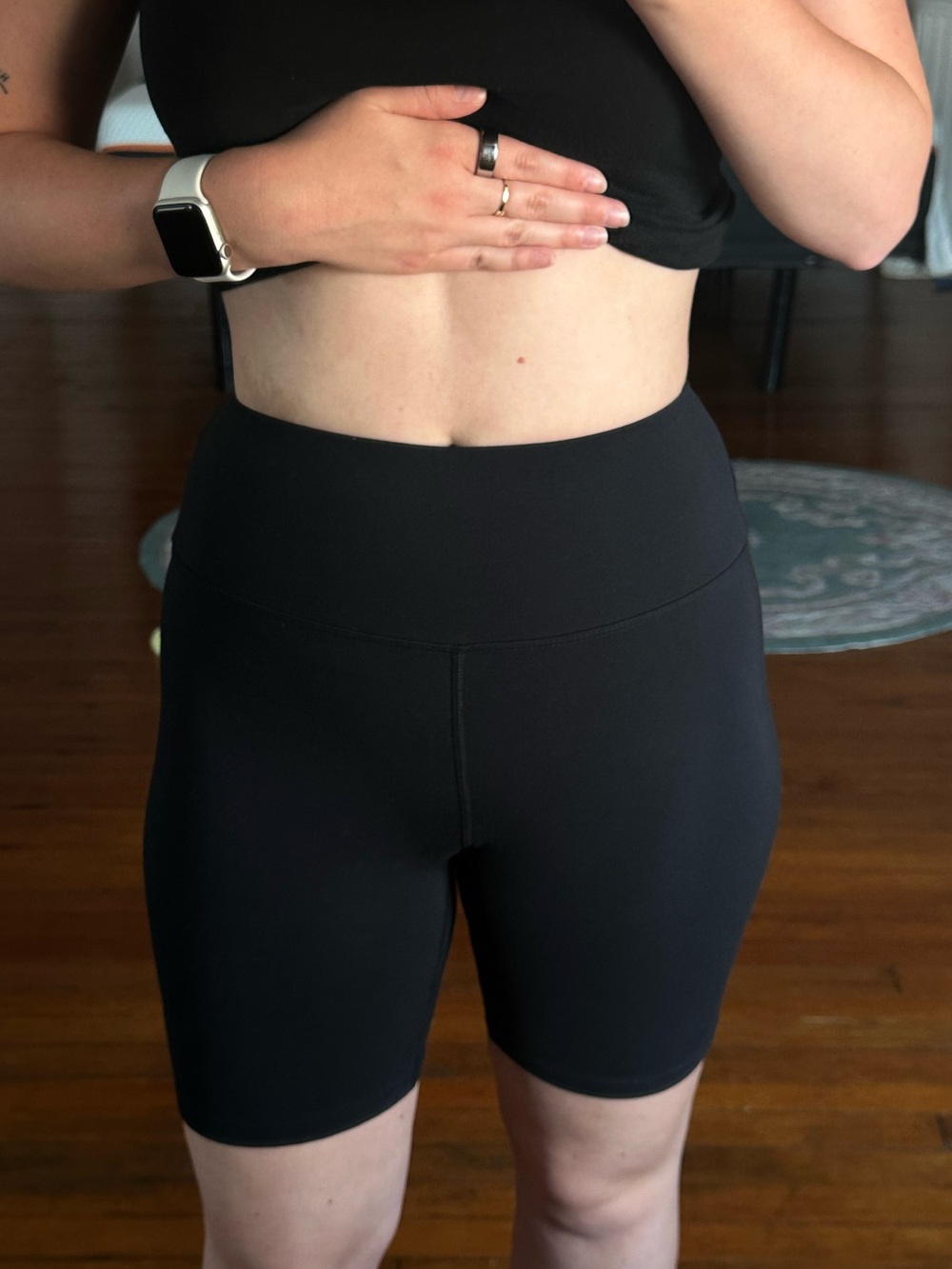 High-Rise Black Women’s Bike Shorts — Supportive Everyday Fit